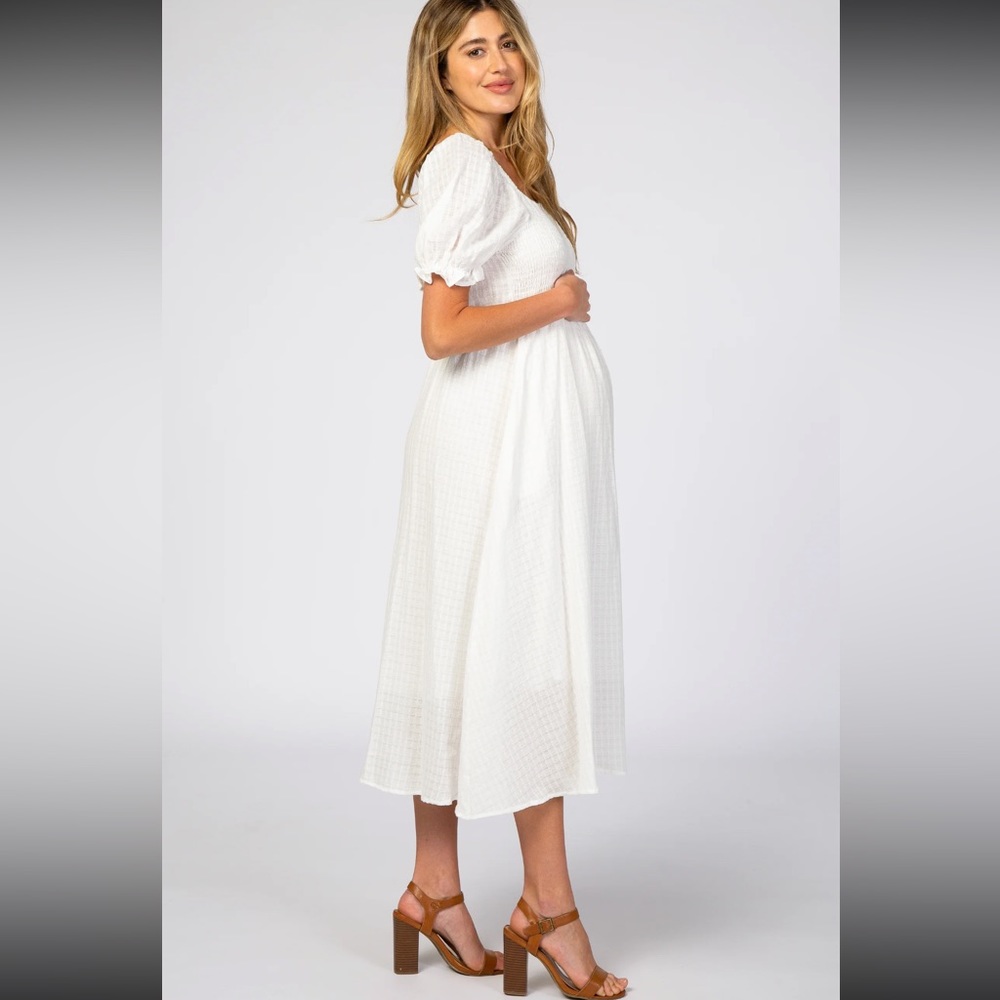 Pinkblush White Midi Dress